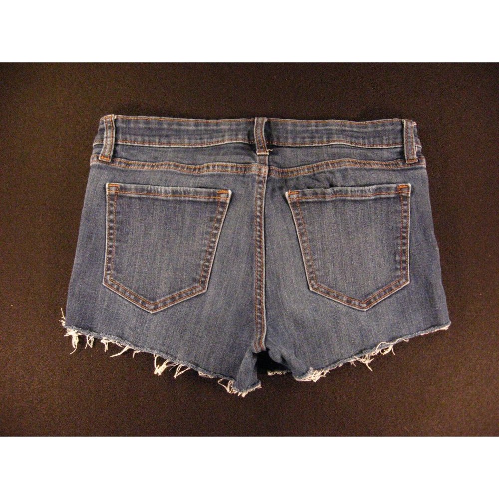 Vintage GAP Womans CUTOFF JEAN SHORTS W 30 MEASURED Daisy Dukes Blue Denim Stret - Picture 2 of 8